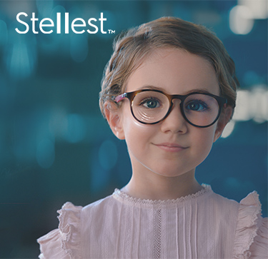 girl wearing stellest glasses for myopia control